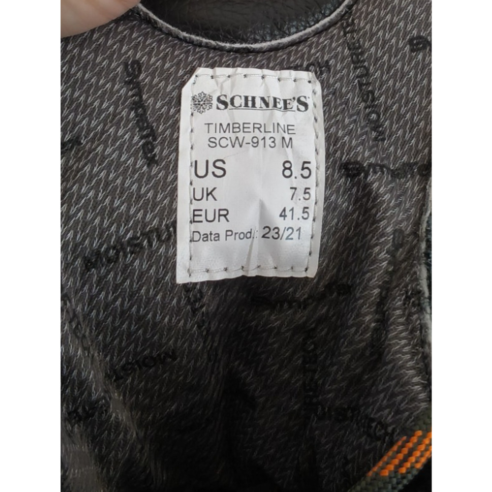 Schnee's Timberline Boots Men's 8.5 Hand Crafted Tsavo Insulated 10" #W5133 - Picture 9 of 11